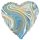 Fólia lufi színes szív 43cm