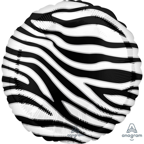 zebra mintás fóli lufi 43cm