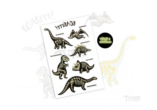 Matrica tetoválás  Ei-104 Világító Dinoszaurusz