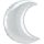 Fehér szatén hold fólia lufi 43cm