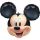 Fólia lufi,  fekete, Mickey fej, 63x55 cm,