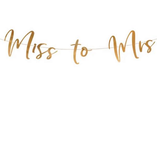 Miss to Mrs, rose gold, fűzér, 18x76cm