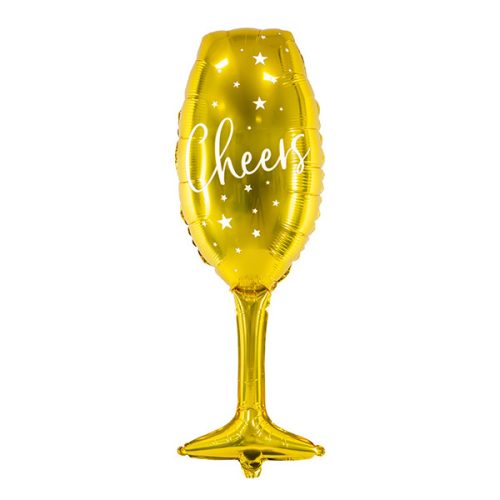 Fólia Lufi, pezsgős pohár, arany, 28X80