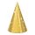 Party kalap, arany, csillagos, 16cm, 6 db/csomag