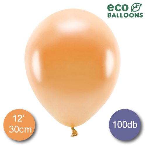 Eco lufi, latex, metál narancs, d30, 100 db