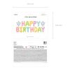 Fólia lufi , Happy Birthday betűk, mix 395*35 cm