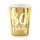 Party pohár, 30-as számmal, arany,  6db/cs, 220 ml