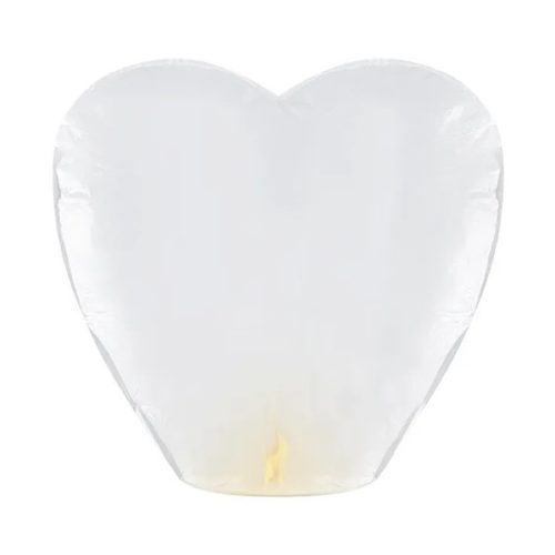 Égi lámpás,  szív alakú, fehér, 95 cm magas 1 db