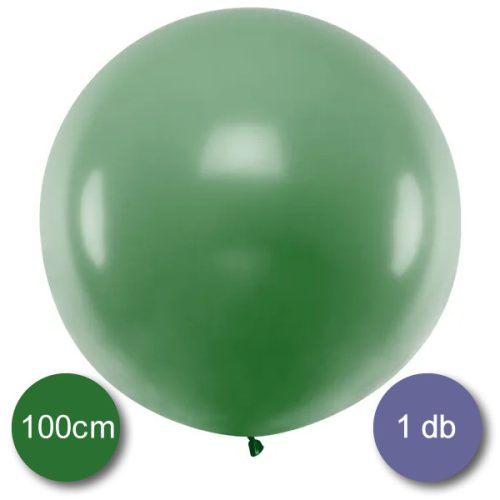 Gömb lufi, pasztel sötét zöld, 100 cm