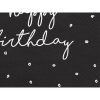 Fekete szalvéta, happy birthday, 20 db, 33x33 cm