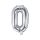 Fólia léggömb, "O" betű, ezüst, 35 cm