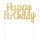 Papír dekoráció,  Happy Birthday, Arany, 11 X 14cm