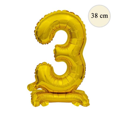 Fólia lufi, 3, talpas, arany, 38 cm