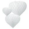 Szív lampion csomag,  fehér, (12cm, 19cm, 26cm)