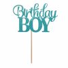 Torta papír dekoráció,  Birthday BOY, 10 x 7 cm