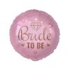 Bride to be, pink, fólia lufi, kerek, 45 cm