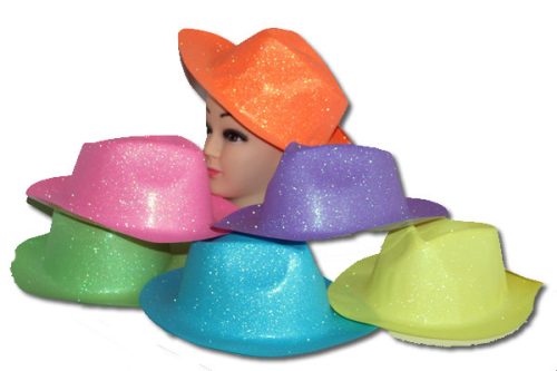 Neon, glitteres úri kalap