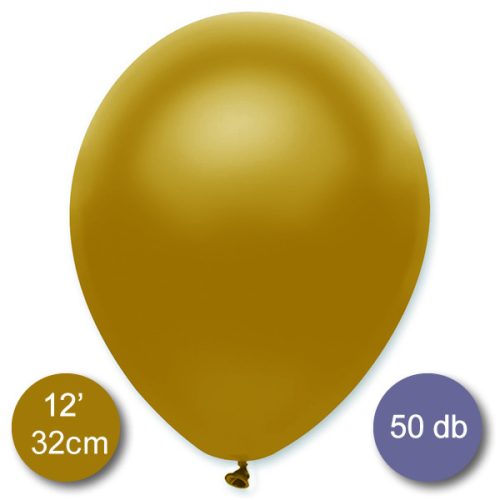 Lufi (metál) arany, 32cm, 50 db/cs