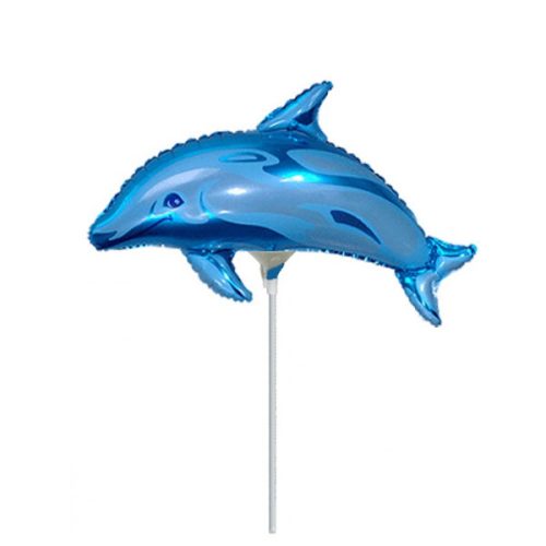 Fólia lufi, mini forma, delfin, kék, 14