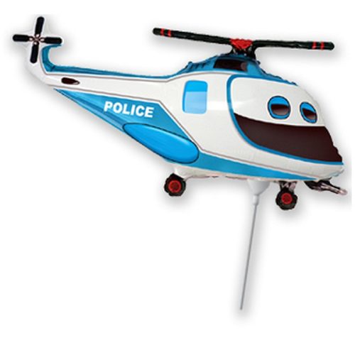 Fólia lufi, mini forma, helikopter, rendőr, kb.42cm