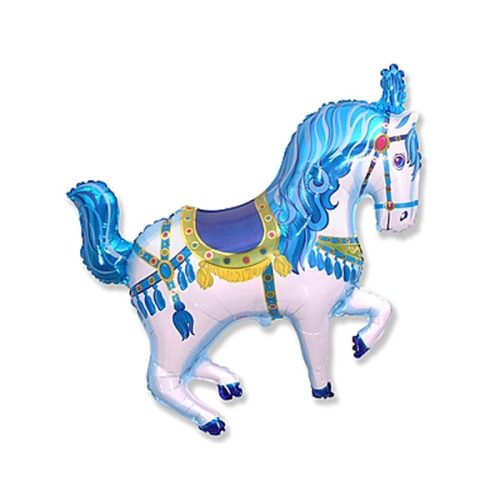 Fólia lufi, mini forma, cirkuszos ló, kék, 14