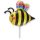 Fólia lufi, mini forma, boldog méhecske