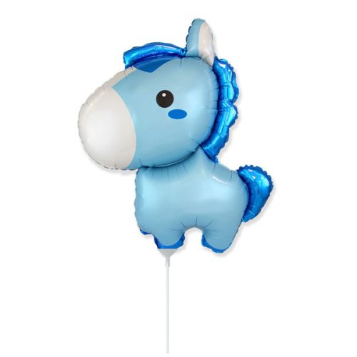 Fólia lufi, mini forma, bébi ló, kék