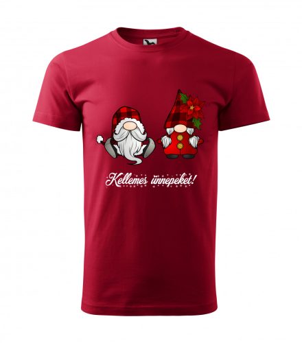 Karácsonyi Gnómok  piros póló #1