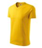 V-neck póló unisex sárga S