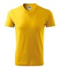 V-neck póló unisex sárga S