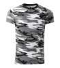 Camouflage póló unisex szürke terepszín XS
