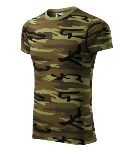 Camouflage póló unisex zöld terepszín XS